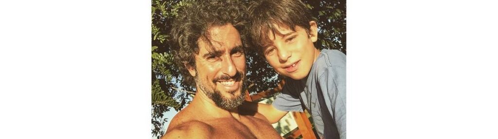 Marcos Mion e seu filho Romeo