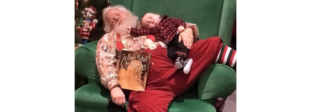 Zeke com o papai noel