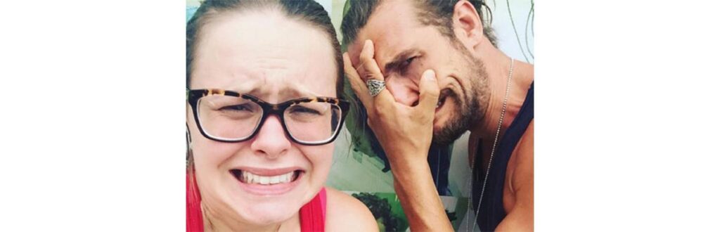 Mariana Bridi e Igor Rickli sofrem para deixar filhos na creche