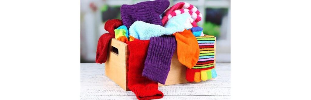 As meias são trituradas até virarem cobertores