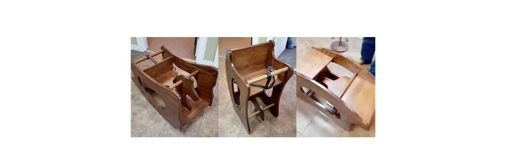 Cadeira, cavalinho e mesa funcionam em um mesmo produto