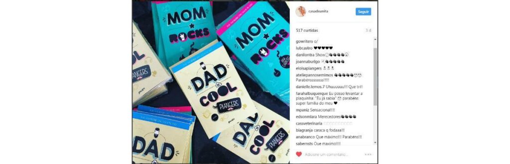 Instagram divulga os livros em inglês