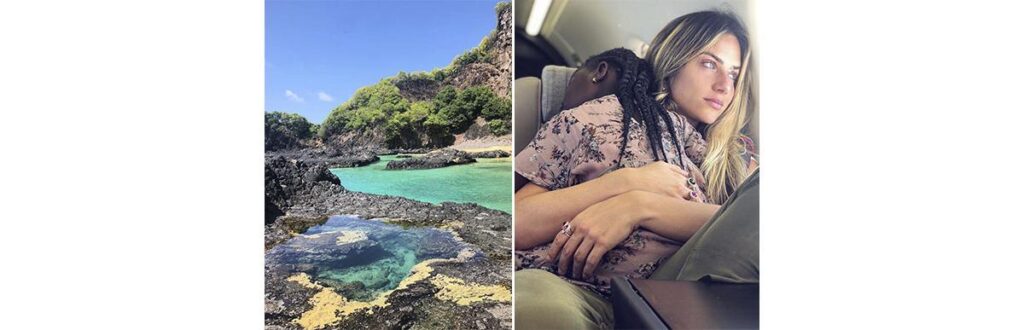 Giovanna Ewbank e Titi em viagem para Fernando de Noronha