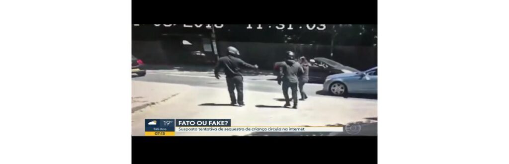 Vídeo mostra aproximação de 2 homens