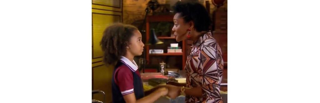 A cena gerou discussão por dar a entender que o racismo é culpa dos próprios negros