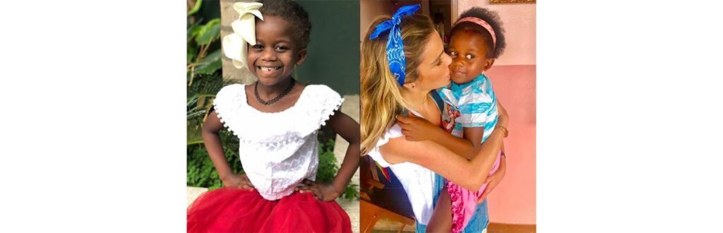 Ava foi adotada pelo casal no começo deste ano