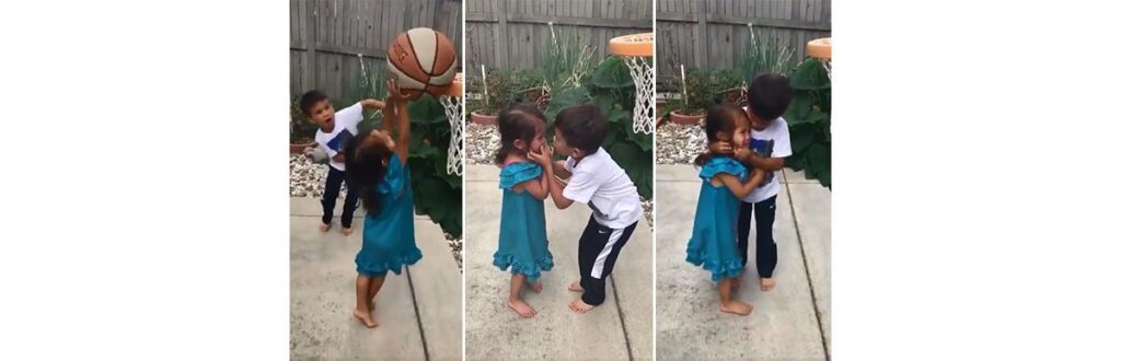 Irmão tem a melhor reação depois de irmã se machucar jogando basquete