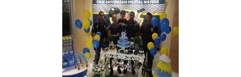 A festa toda foi inspirada na Guarda Municipal