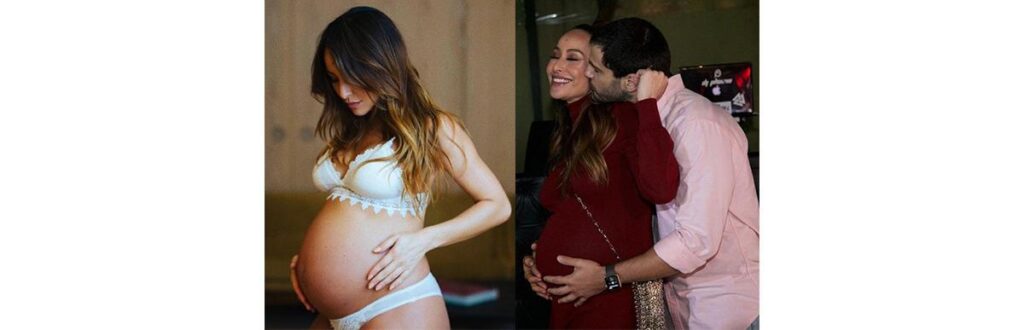 A apresentadora está grávida de nove meses