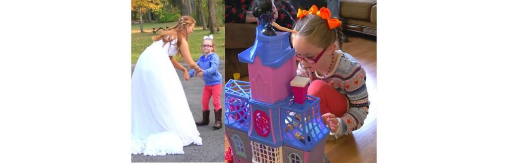 Menina autista vive um sonho ao conhecer a Cinderela