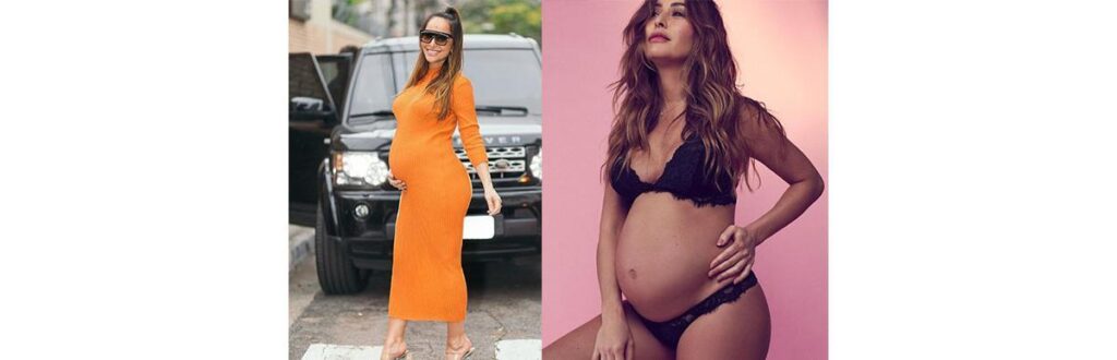 Sabrina está completando o 9 mês de gravidez