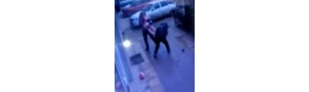 Momento em que os desconhecidos salvam a vida da menina.