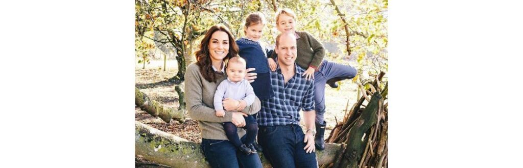 Kate Middleton e Príncipe William com filhos