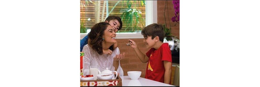 Juliana é mãe de Antônio e Pedro