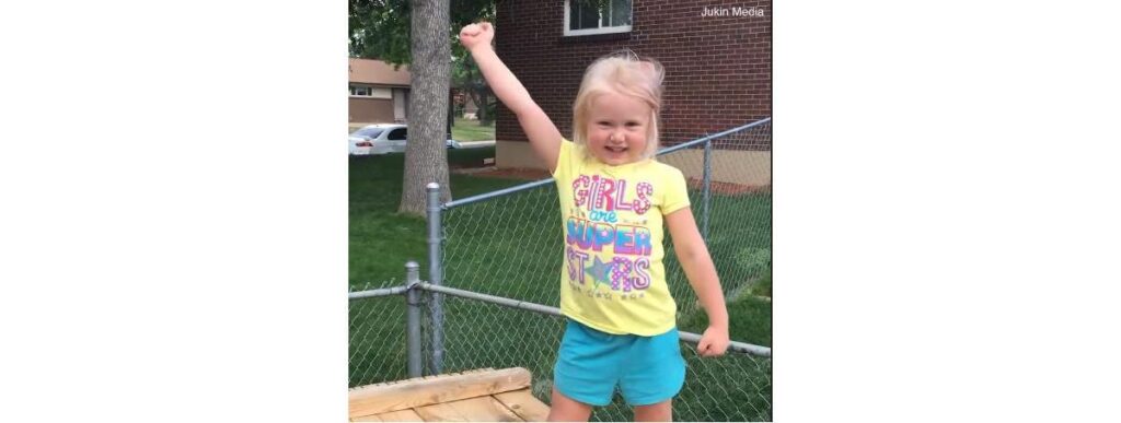 Ela arrasou na competição criada pelo pai