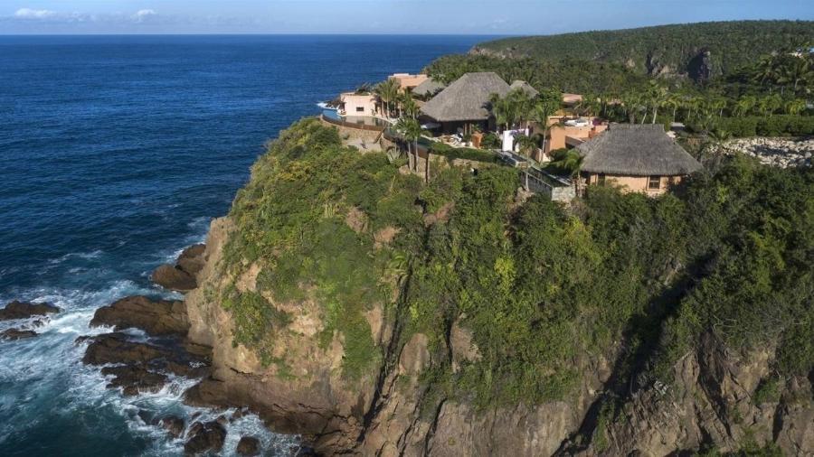 Vista aérea da mansão