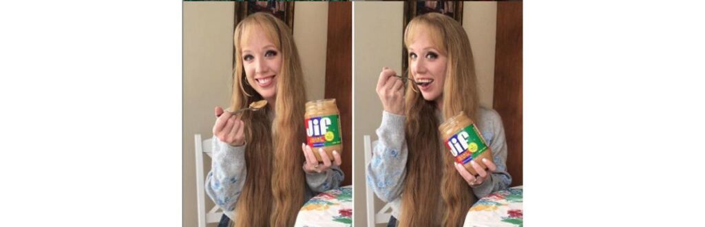 Andrea se inspirou na Rapunzel, do Universo infantil.