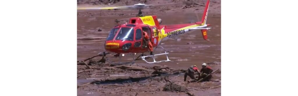 A lama tomou conta da cidade