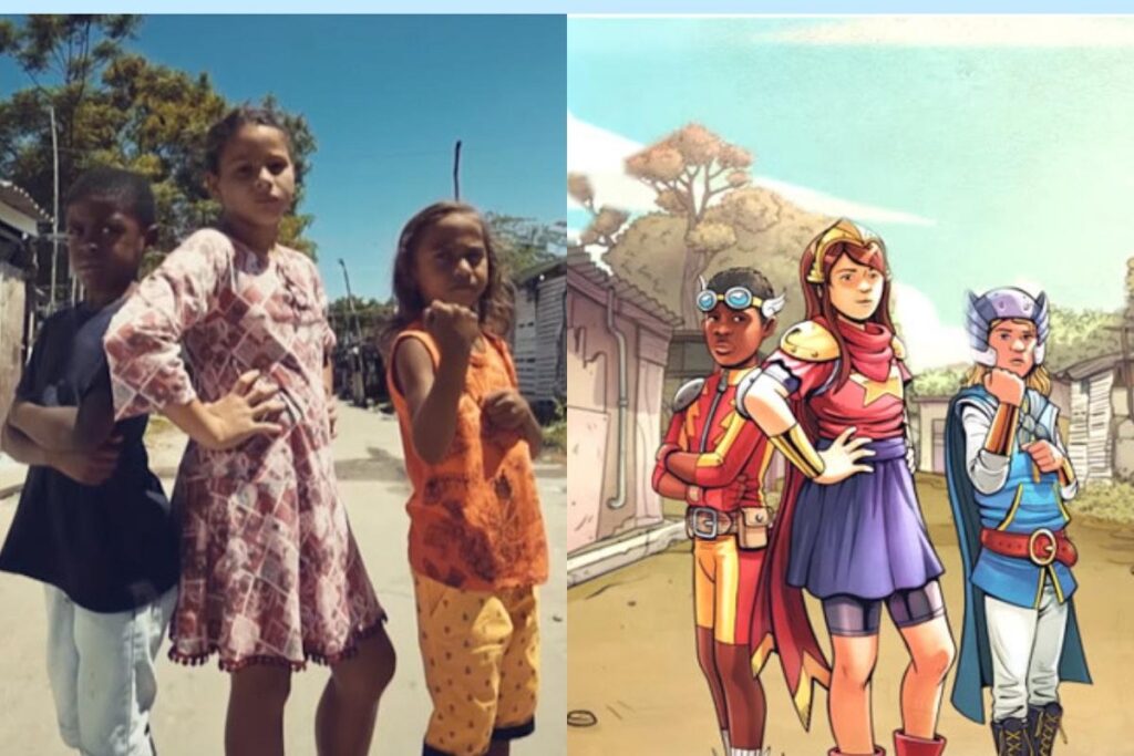 Artista transforma crianças em super-heróis