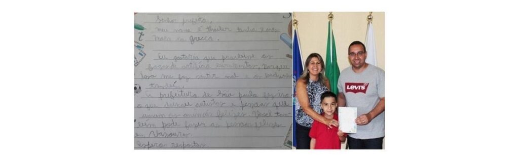 Thailer escreveu uma carta para o prefeito