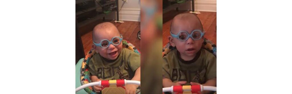 Christian enxergou os pais pela primeira vez