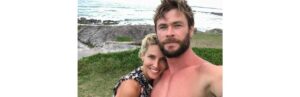 Chris Hemsworth com as crianças