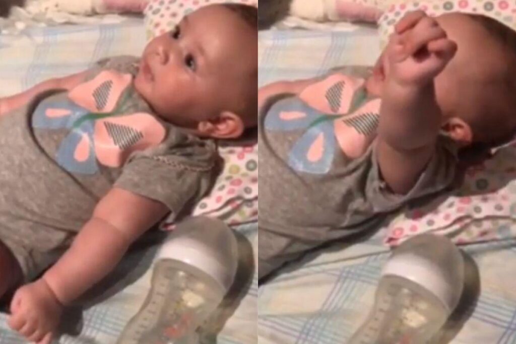 Nene faz o que o pai pede e prova que entende tudo que eles dizem