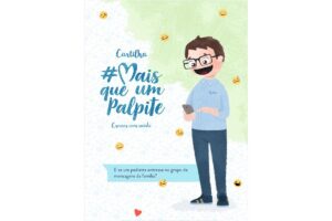 Recebemos, durante o evento, a cartilha, um bloco, caneta e pasta personalizados
