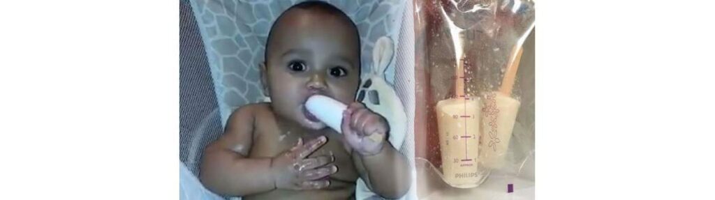 Steven alivia a dor do crescimento dos dentes com sorvete de leite materno