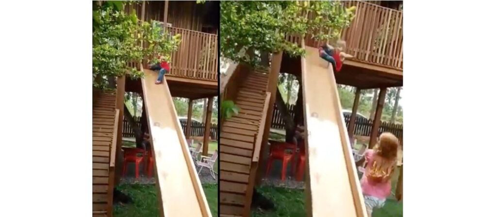 Laís salva prima de 1 ano de queda