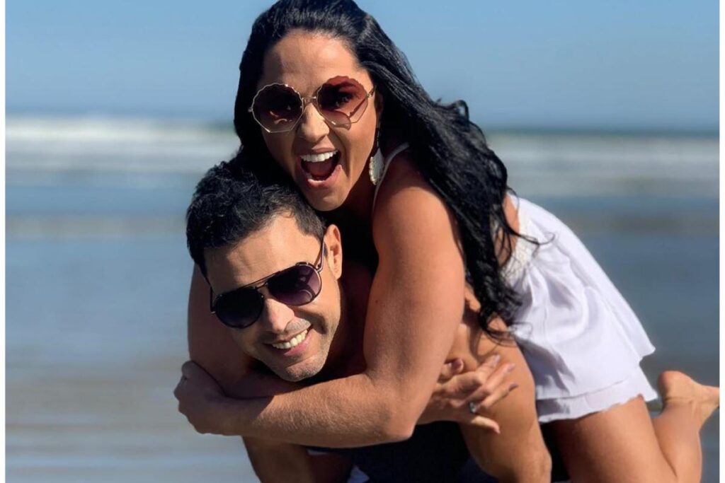 Zezé Di Camargo e a noiva Graciele