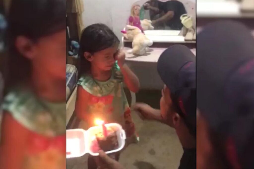 A família na festa de comemoração