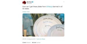 Escritora Alie Ward na cozinha