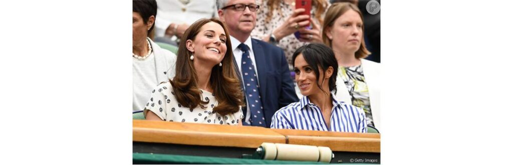 Kate e Meghan durante um evento real