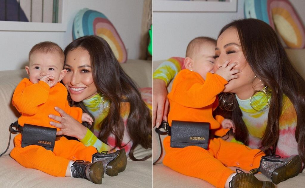 Zoe com os pais Sabrina e Duda Nagle