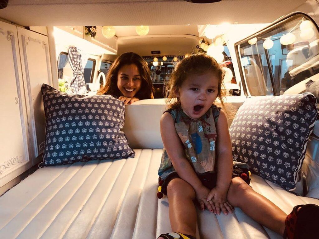 A família está curtindo todos os momentos juntos