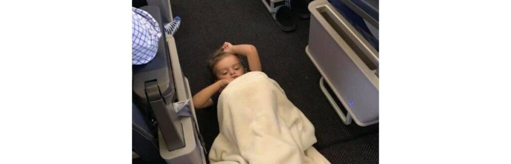 A reação dos passageiros impressionou a mãe