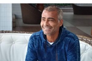 Romario junto com a filha caçula