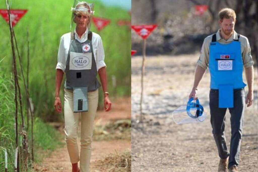 Diana e Harry na África