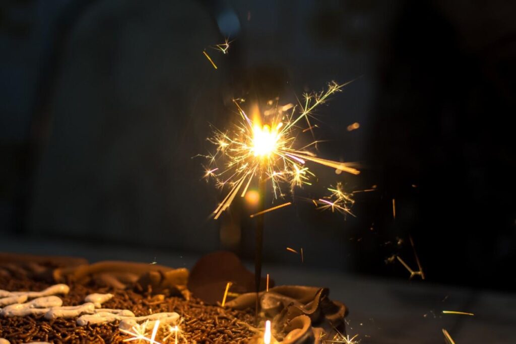 Ela provou que dá para comemorar mesmo sozinha