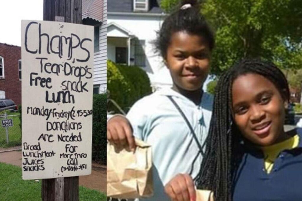 Mãe prepara lanches para alunos desabrigados