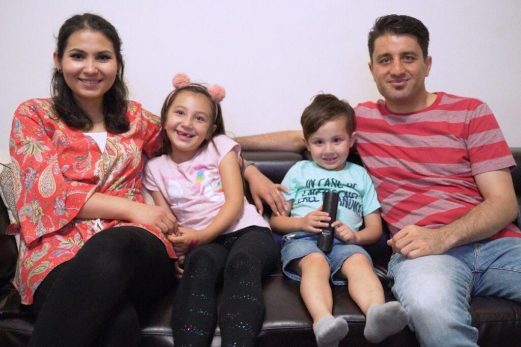 Família de refugiados