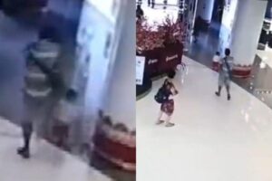 O doido atingiu a criança do nada