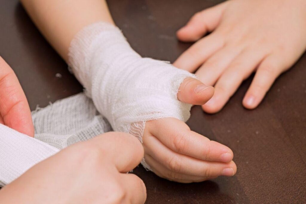 A criança foi socorrida pelo Samu