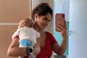 Camilla Camargo é mãe de Joaquim, de 2 meses