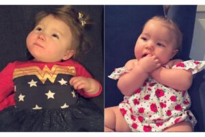 A criança com o pai