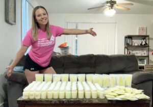 Leite materno doado por Alexis - Foto: reprodução / Facebook