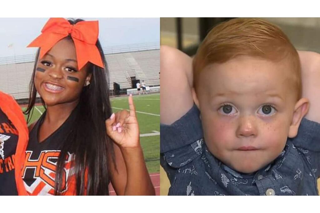 A mãe do bebê e a líder de torcida