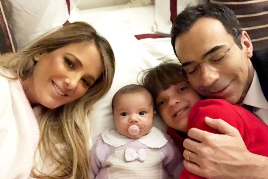 Ticiane Pinheiro e a família