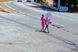 Rua onde a menina e o suposto criminoso moravam